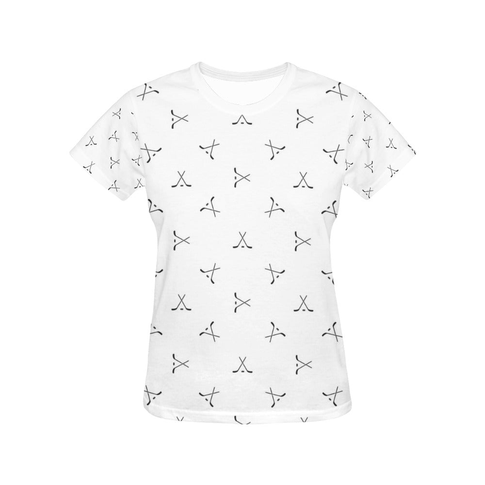Hockey Print Design LKS304 Women's  T-shirt