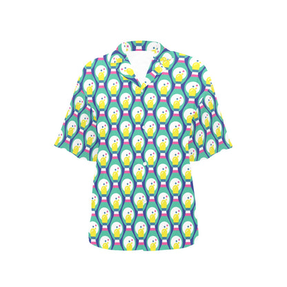 Bowling Pattern Print Design 04 Women's Hawaiian Shirt