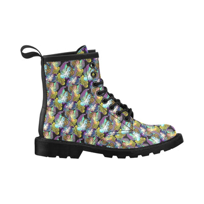 Unicorn With Wings Print Pattern Women's Boots