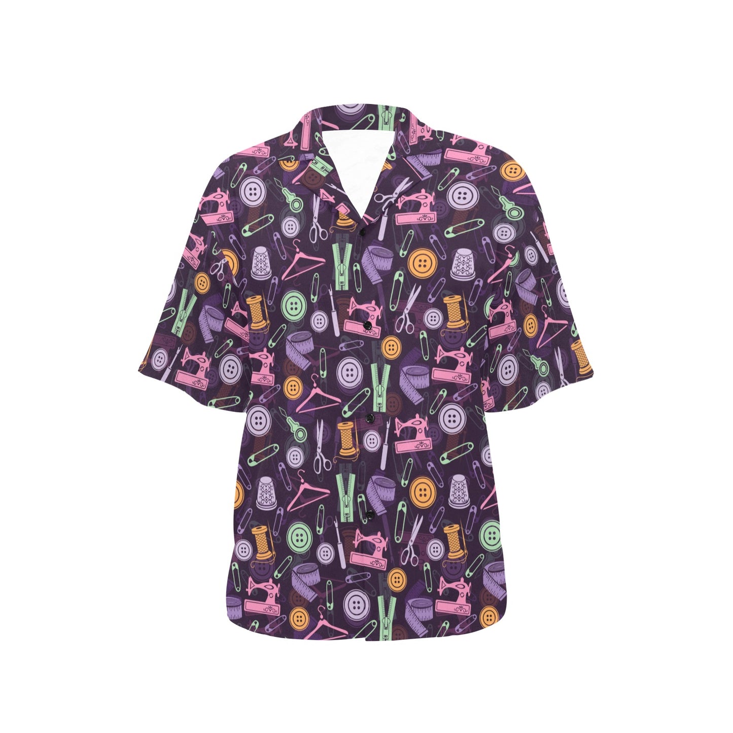 Sewing Equipment Print Design LKS306 Women's Hawaiian Shirt