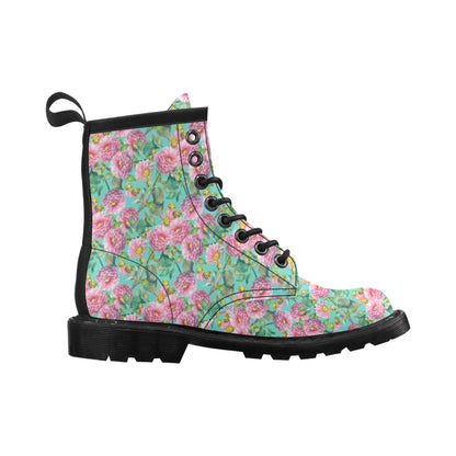 Dahlia Pattern Print Design DH07 Women's Boots