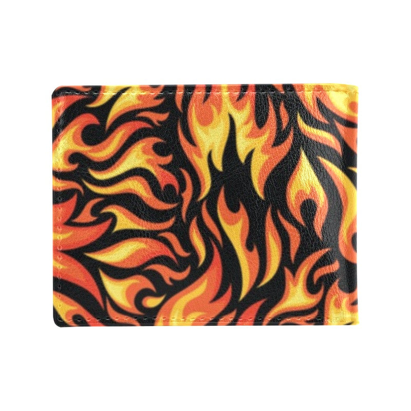 Flame Fire Design Pattern Men's ID Card Wallet
