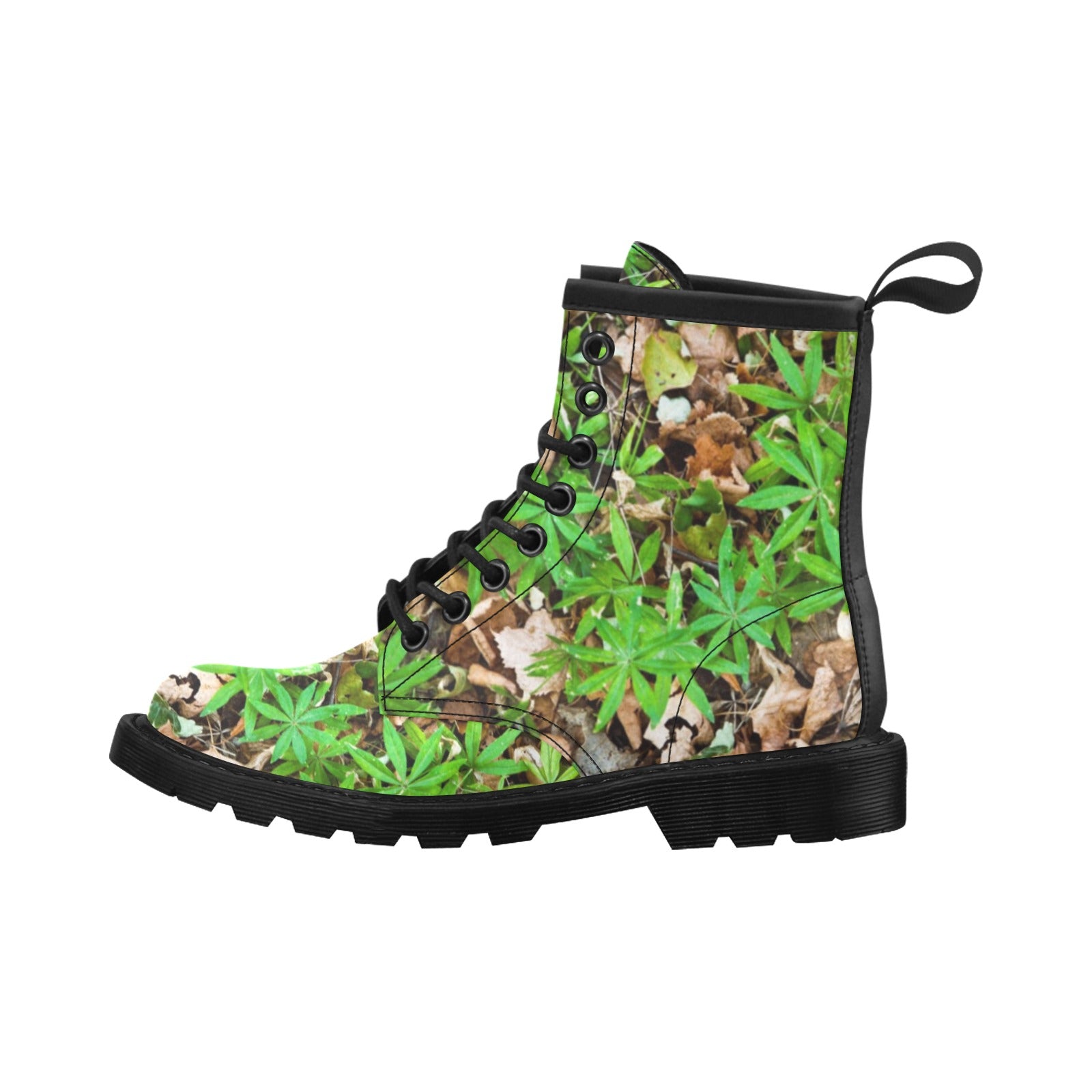 Camouflage Realistic Tree Fresh Print Women's Boots