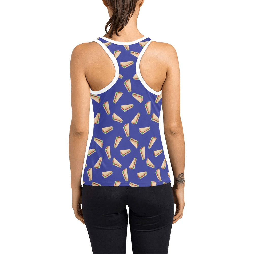 Sandwich Print Design LKS303 Women's Racerback Tank Top