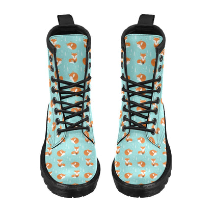 Fox Design Snow Print Pattern Women's Boots