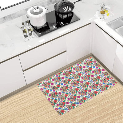 Sugar Skull Colorful Themed Print Kitchen Mat