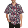 Sugar Skull Print Design LKS303 Men's Hawaiian Shirt