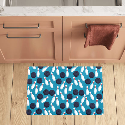 Bowling Pin Pattern Print Design 010 Kitchen Mat