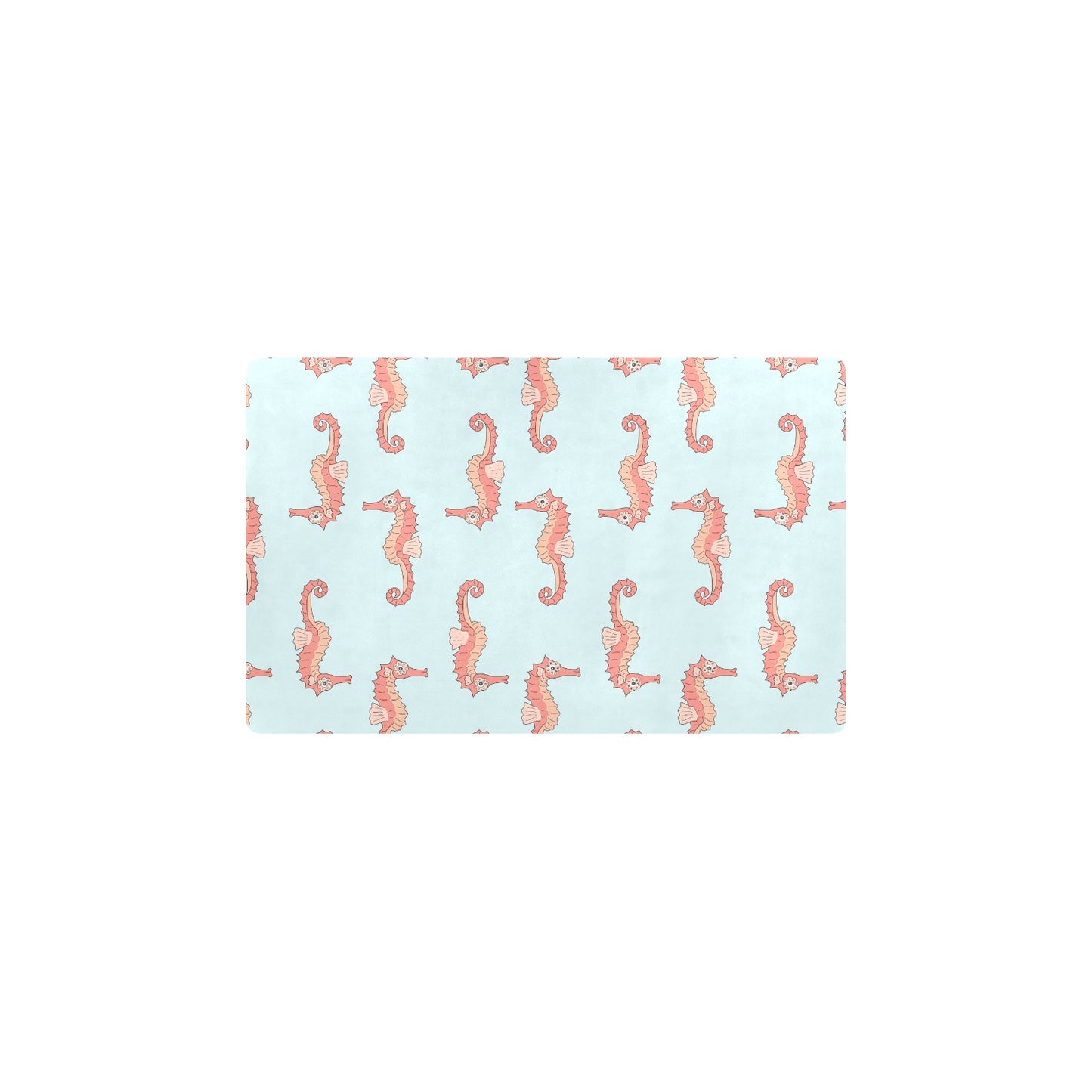 SeaHorse Pattern Print Design 01 Kitchen Mat