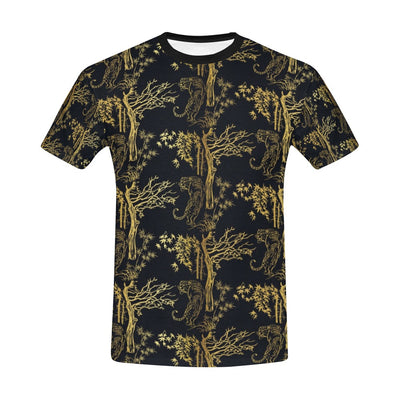 Tiger Gold Print Design LKS307 Men's All Over Print T-shirt