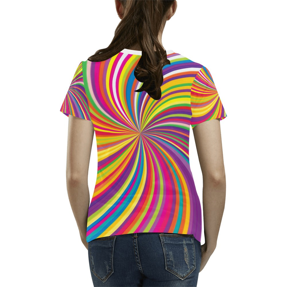 Vortex Print Design LKS301 Women's  T-shirt