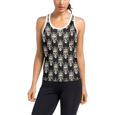 Skull King Print Design LKS3010 Women's Racerback Tank Top