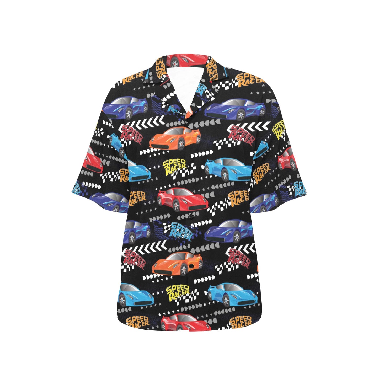 Racing Pattern Print Design A05 Women's Hawaiian Shirt