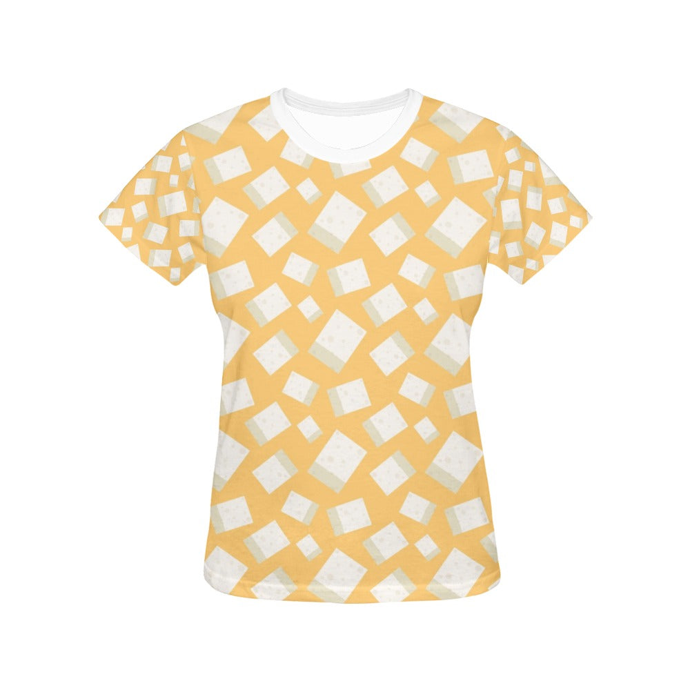 Tofu Print Design LKS302 Women's  T-shirt