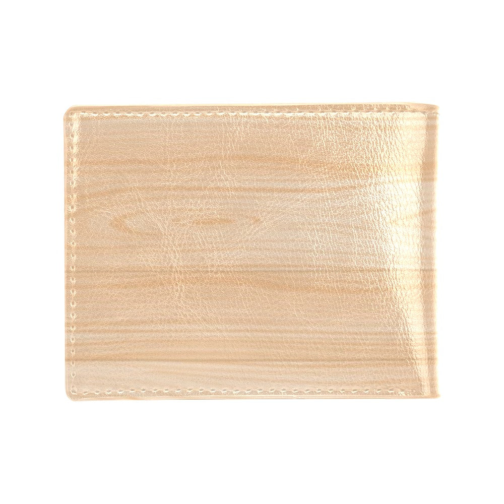 Wood Texture Print Design LKS302 Men's ID Card Wallet