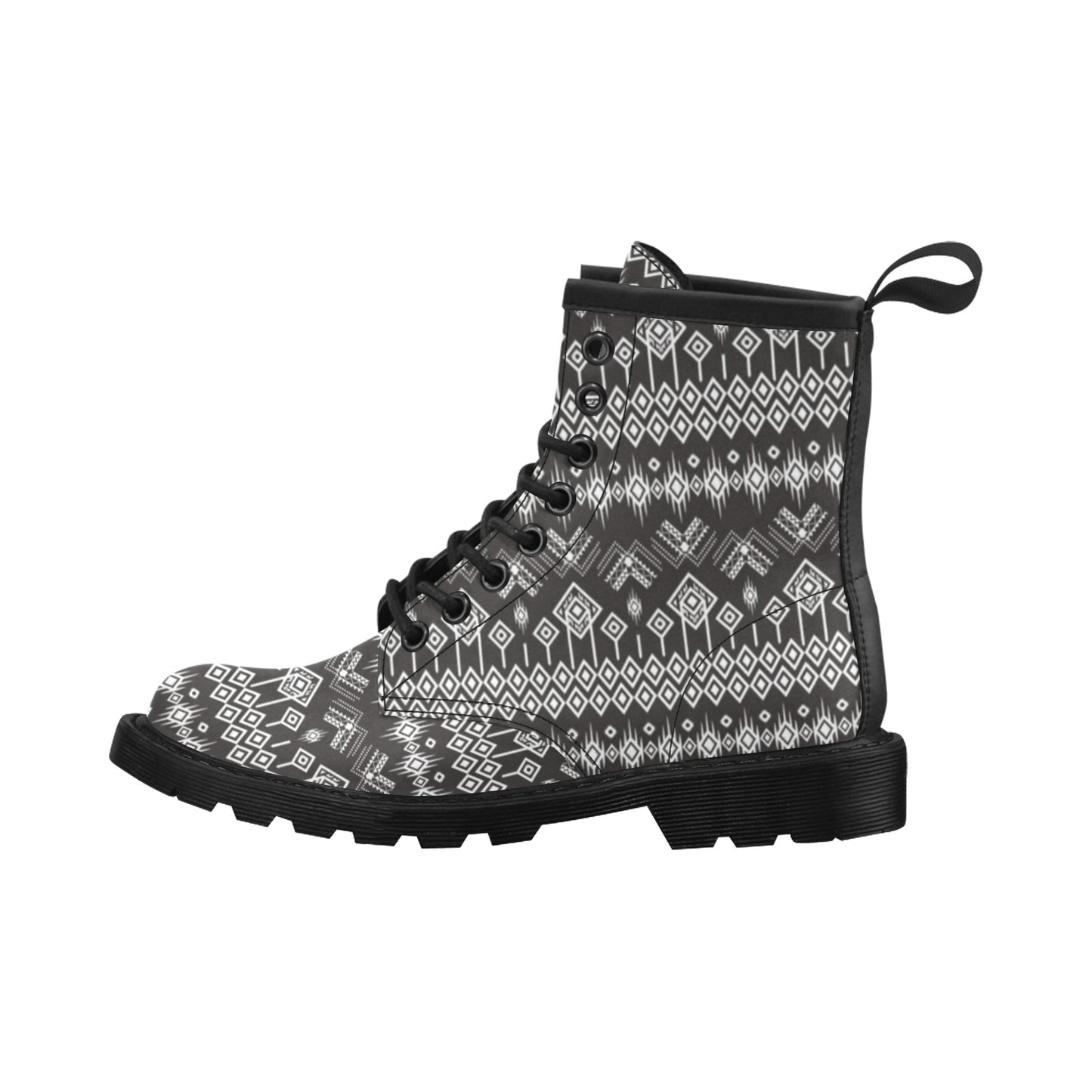 Tribal Pattern Print Design LKS304 Women's Boots