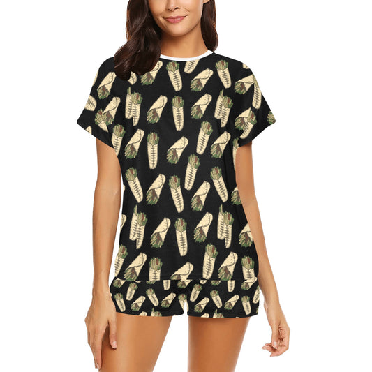 Burrito Print Design LKS303 Women's Short Pajama Set