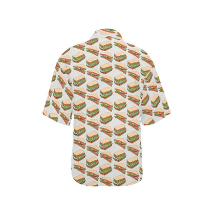 Sandwich Print Design LKS302 Women's Hawaiian Shirt