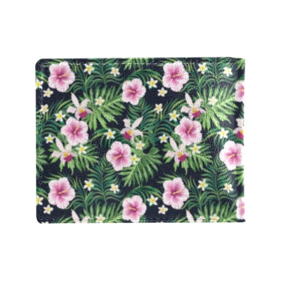 Hibiscus Tropical Print Design LKS309 Men's ID Card Wallet