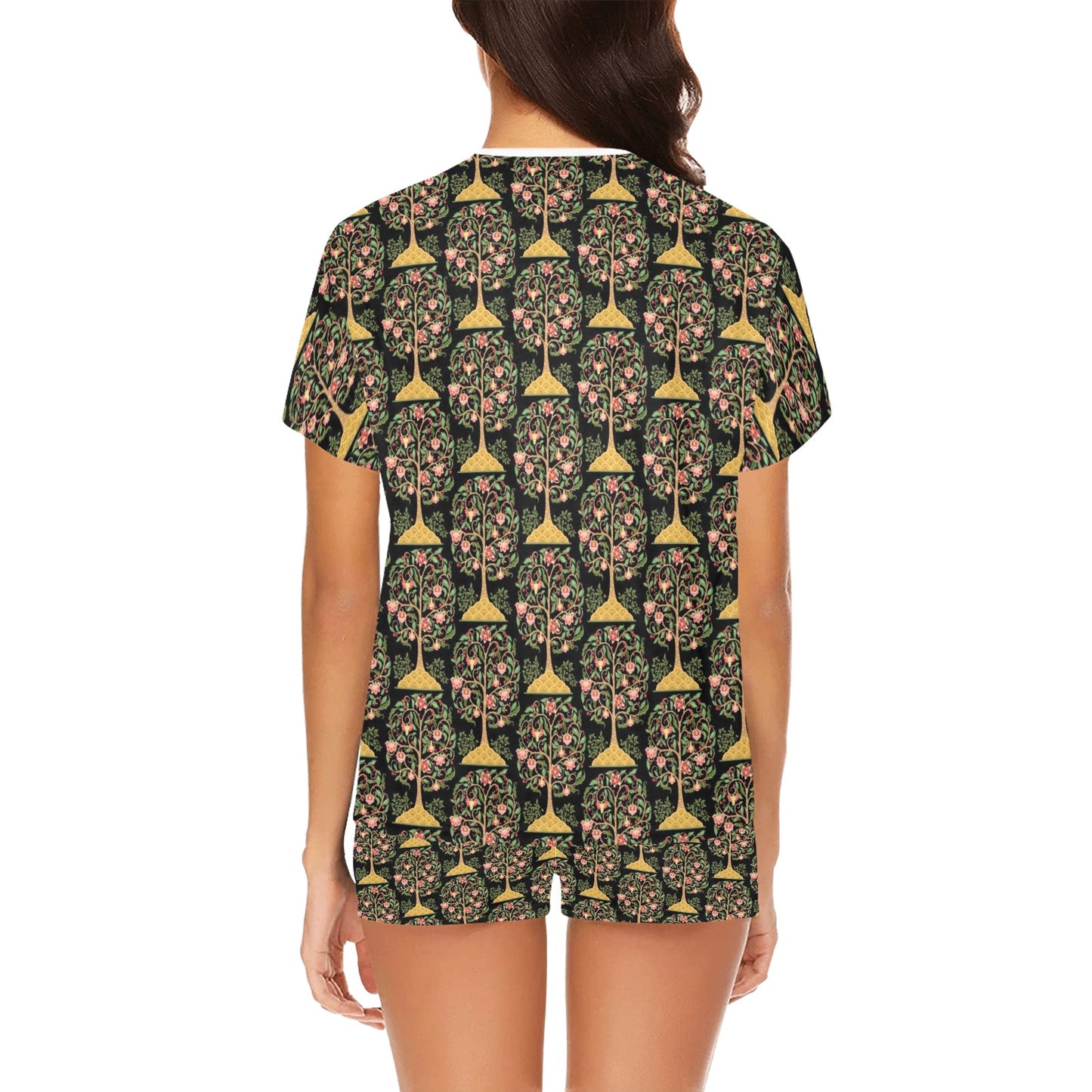 Tree Of Life Print Design LKS303 Women's Short Pajama Set