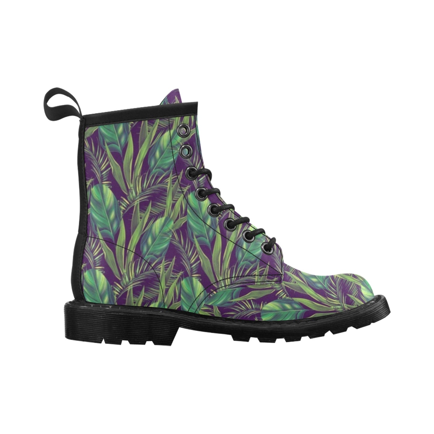 Palm Leaves Pattern Print Design PL03 Women's Boots