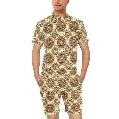 Calendar Aztec Themed Print Pattern Men's Romper