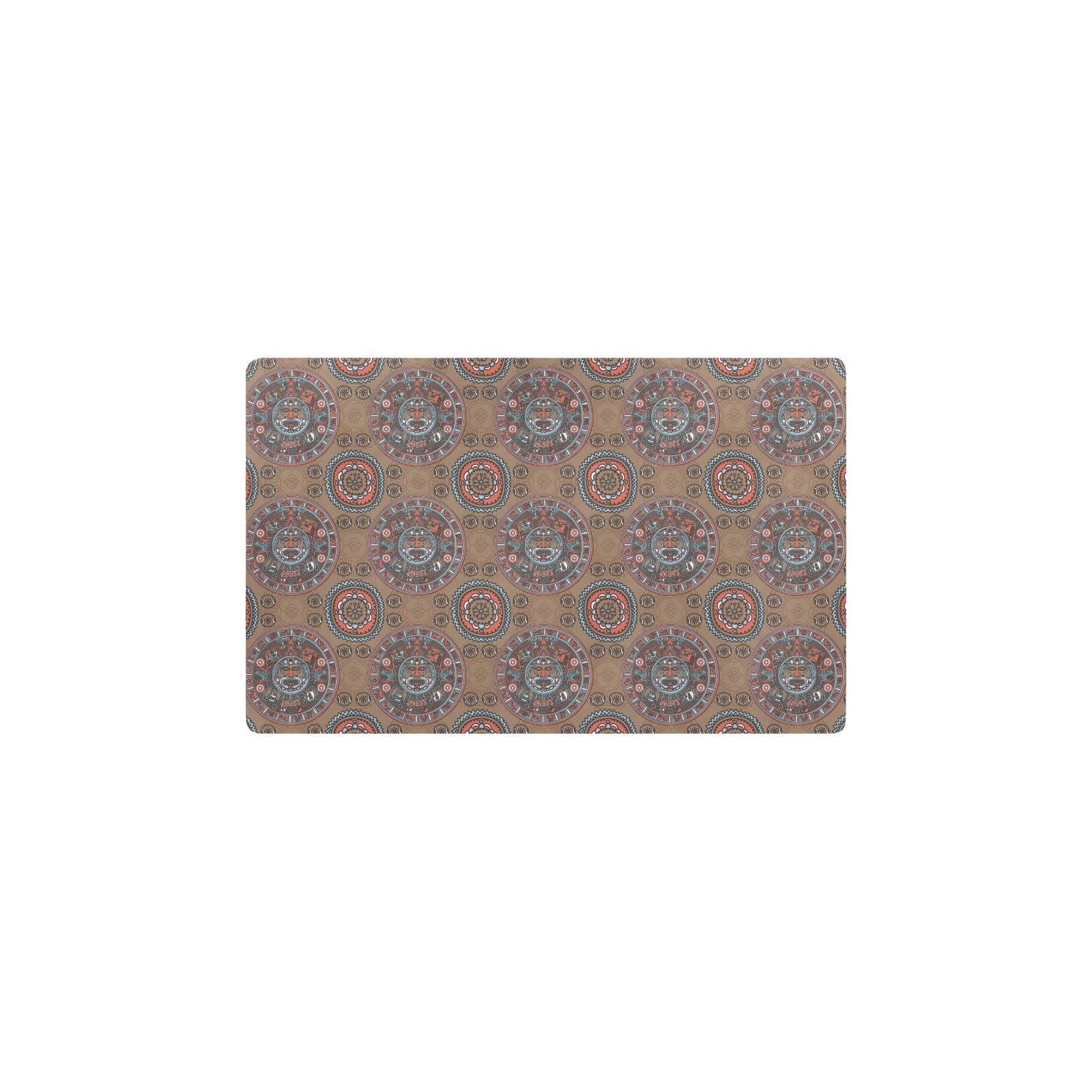 Calendar Aztec Pattern Print Design 03 Kitchen Mat