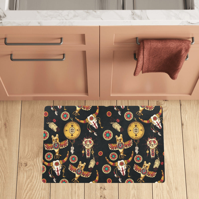 Native American Symbol Pattern Kitchen Mat