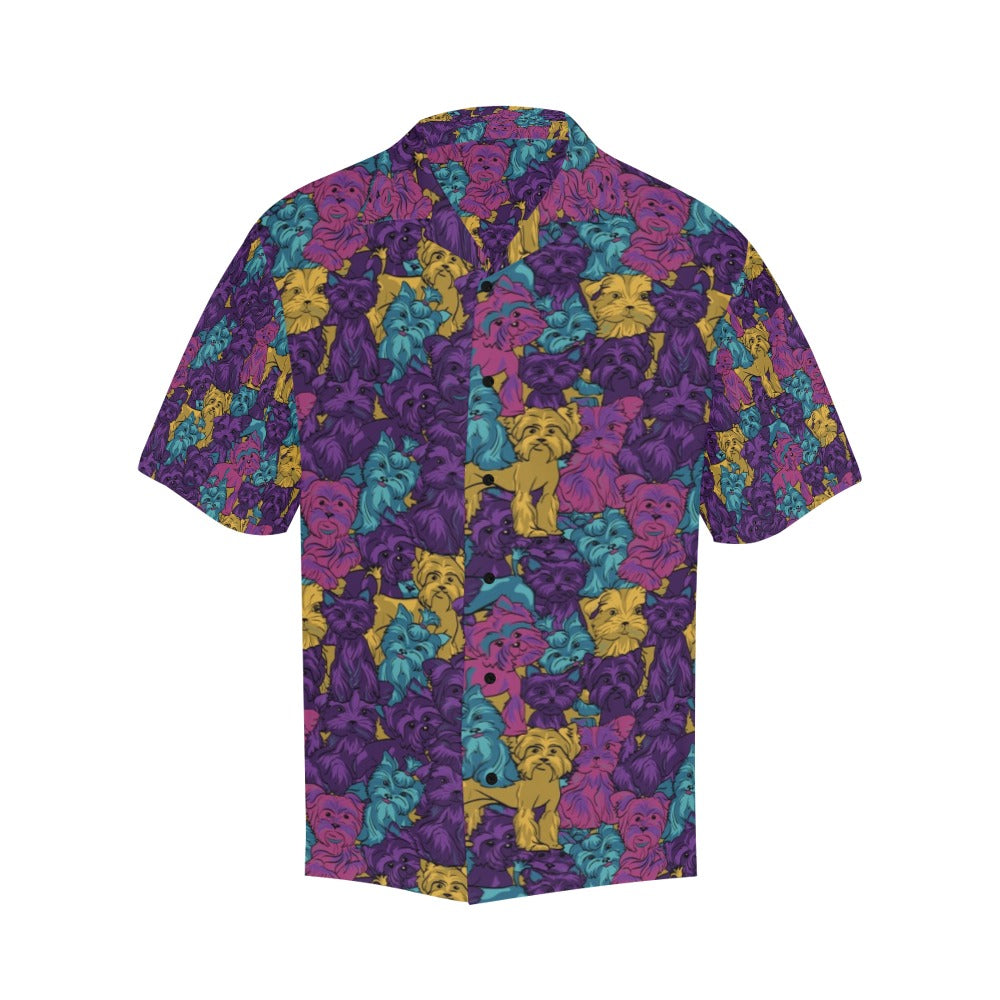 Yorkshire Terriers Print Design LKS3010 Men's Hawaiian Shirt