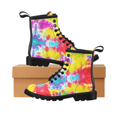 Tie Dye Rainbow Themed Print Women's Boots