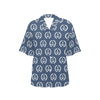 Anchor Pattern Print Design 04 Women's Hawaiian Shirt