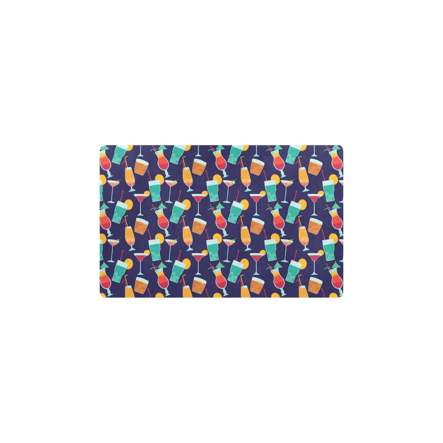 Cocktail Pattern Print Design 06 Kitchen Mat