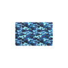 Camo Blue Pattern Print Design 04 Kitchen Mat