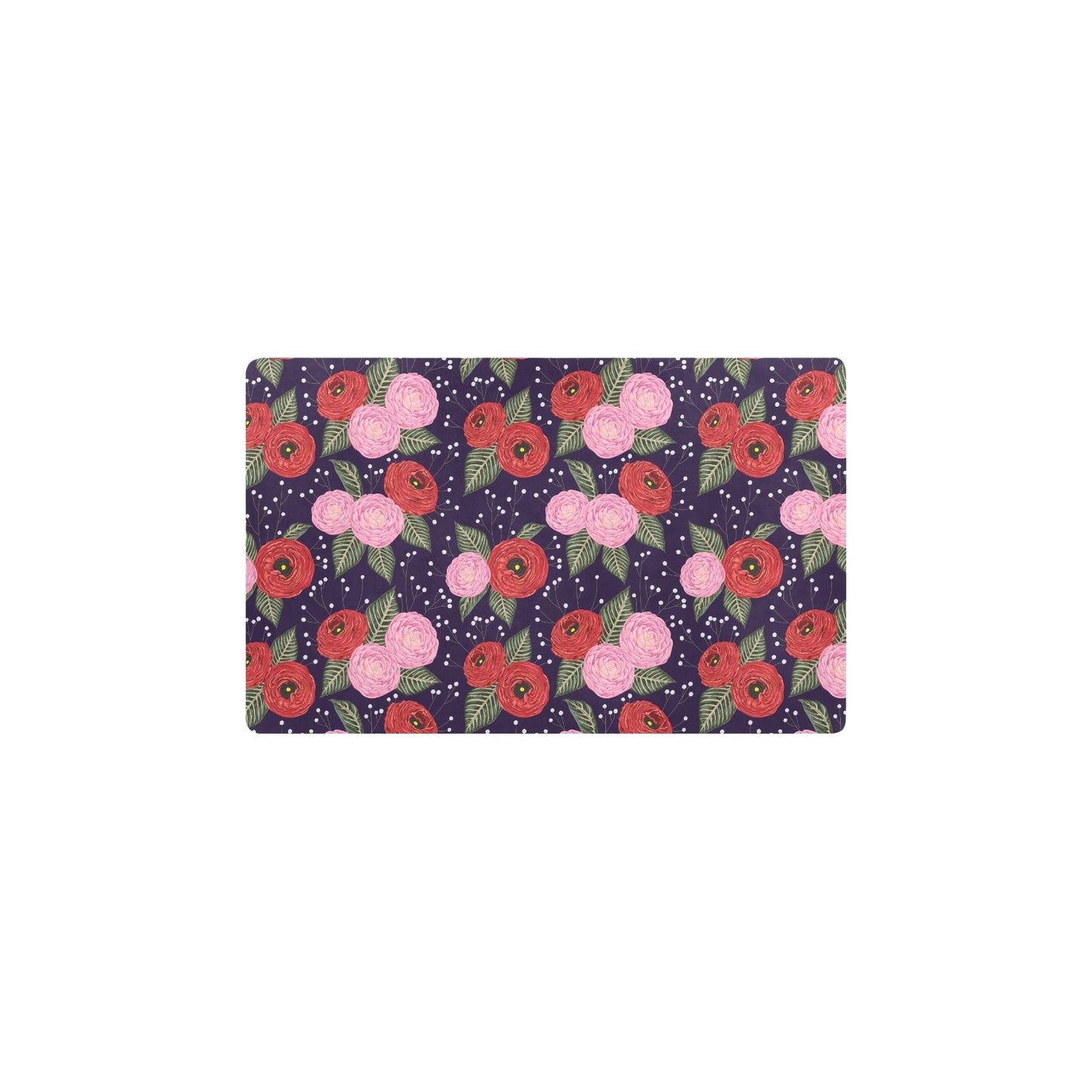 Camellia Pattern Print Design CM02 Kitchen Mat