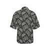 Paisley Skull Pattern Print Design A01 Women's Hawaiian Shirt