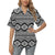 Aztec Black White Print Pattern Women's Hawaiian Shirt