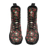 Skull And Roses Print Design LKS303 Women's Boots