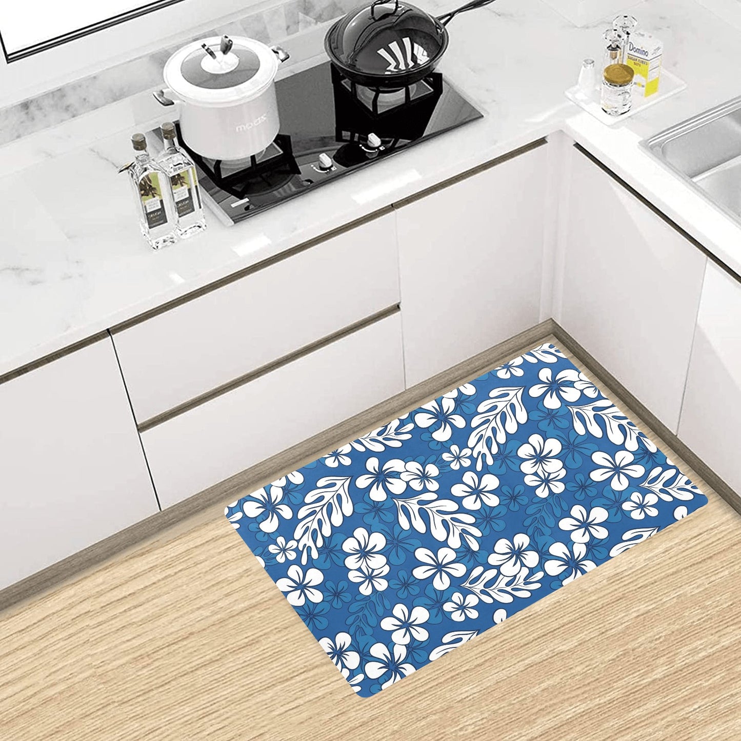 Plumeria Pattern Print Design PM015 Kitchen Mat