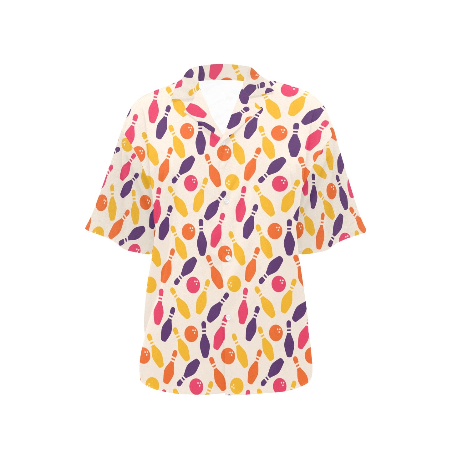 Bowling Pattern Print Design 06 Women's Hawaiian Shirt