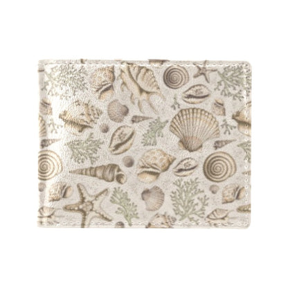 Seashell Print Design LKS304 Men's ID Card Wallet
