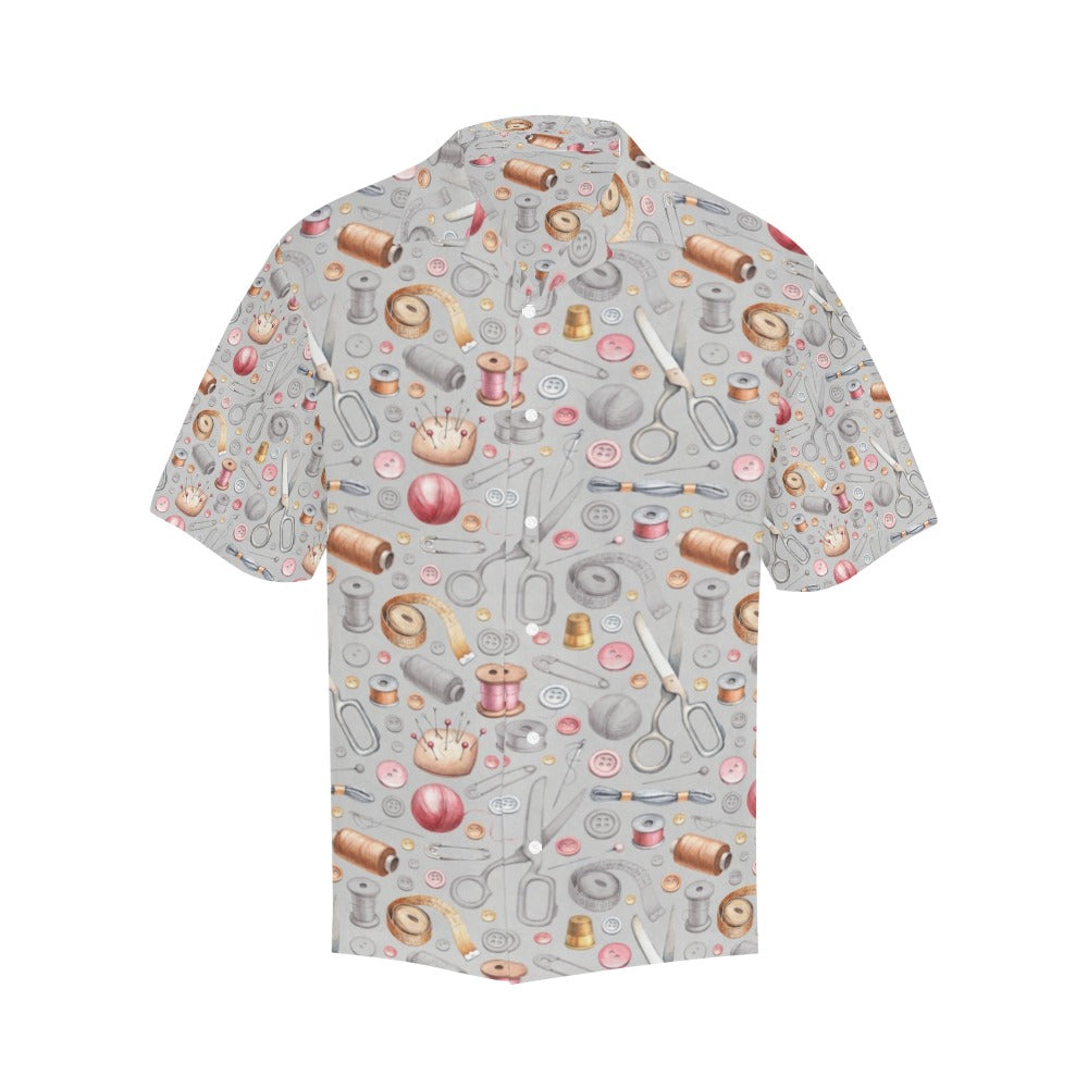 Sewing Equipment Print Design LKS302 Men's Hawaiian Shirt