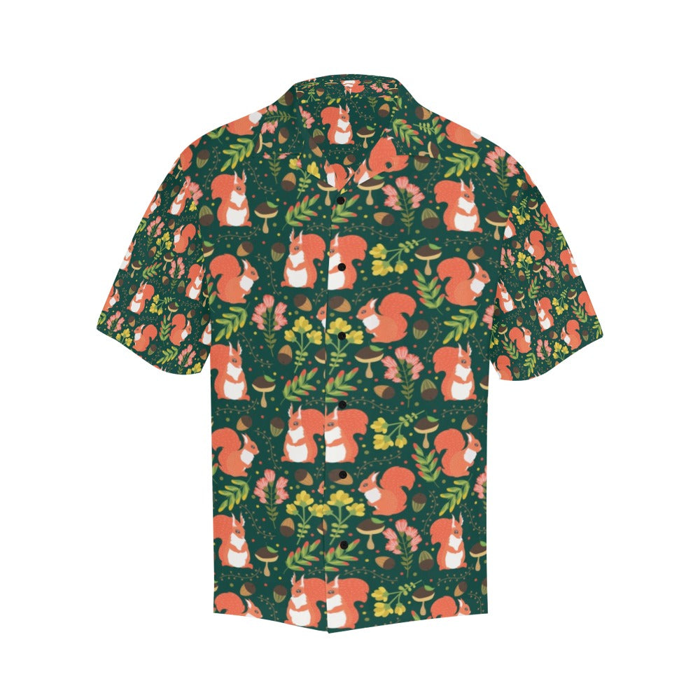 Squirrel Print Design LKS302 Men's Hawaiian Shirt