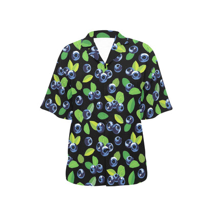 Blueberry Pattern Print Design BB03 Women's Hawaiian Shirt