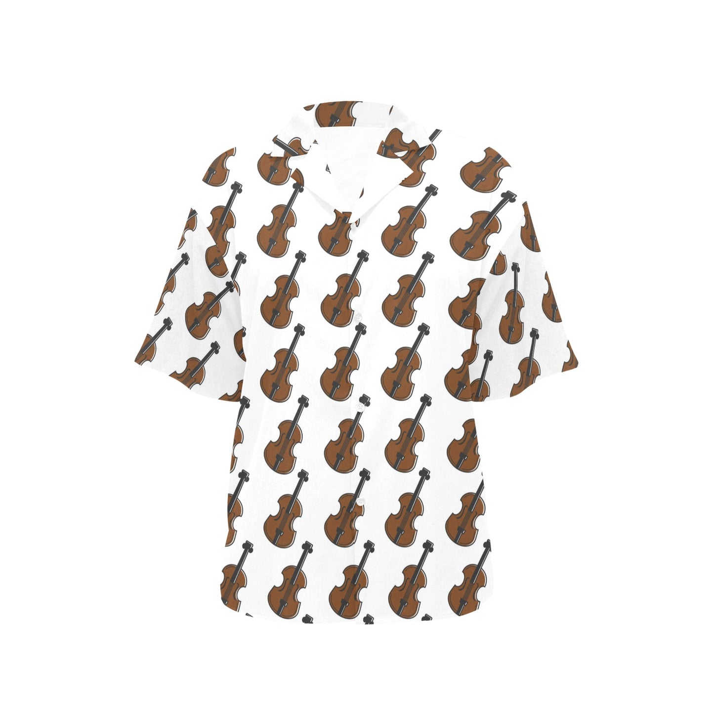 Violin Print Design LKS405 Women's Hawaiian Shirt