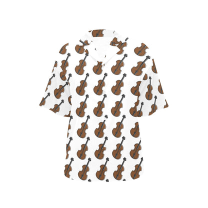Violin Print Design LKS405 Women's Hawaiian Shirt