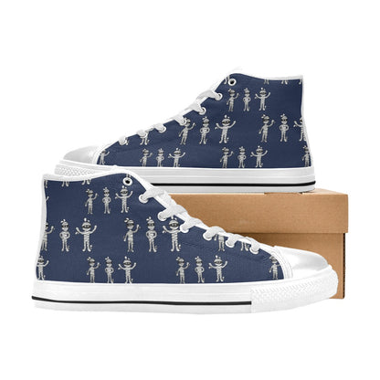 Mummy Print Design LKS306 High Top Women's White Shoes