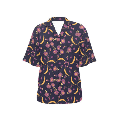 Anemone Pattern Print Design AM012 Women's Hawaiian Shirt