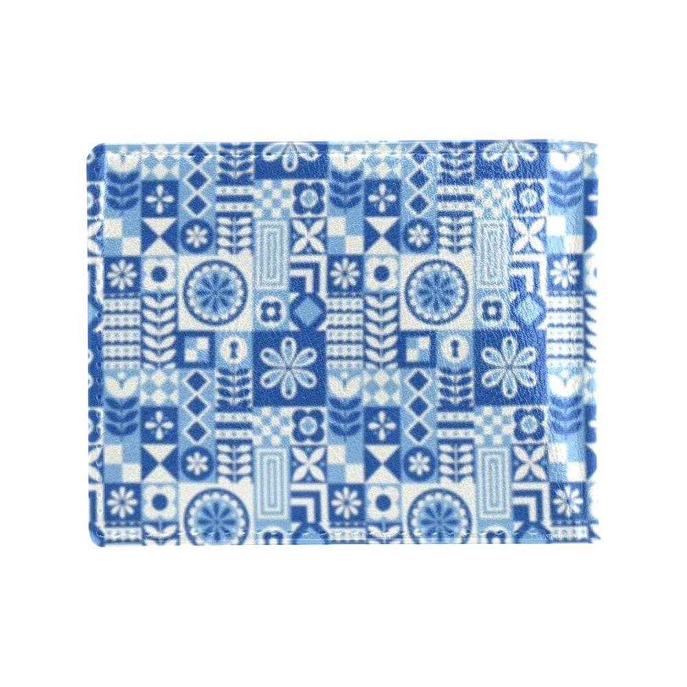 Swedish Print Pattern Men's ID Card Wallet