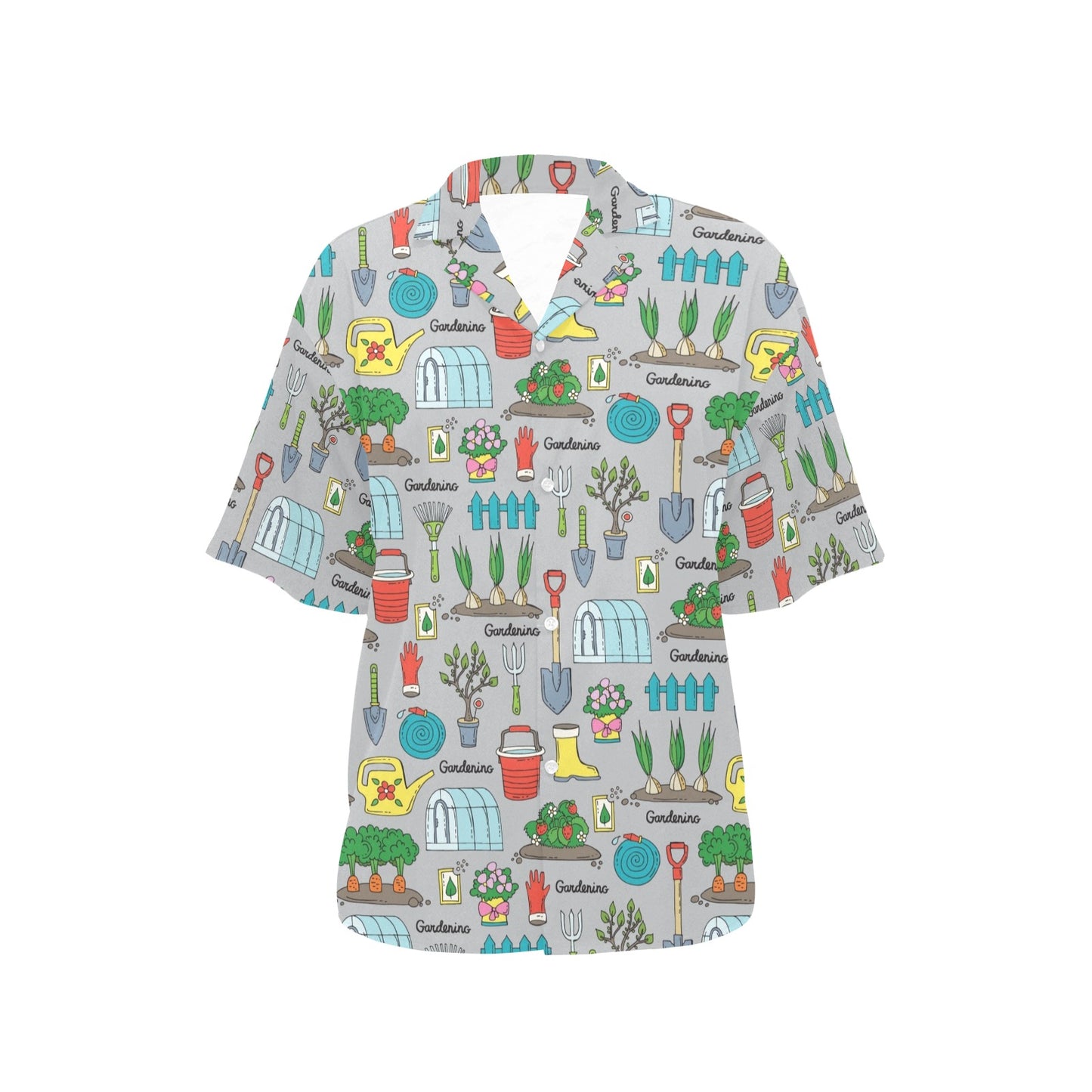 Gardening Pattern Print Design G07 Women's Hawaiian Shirt