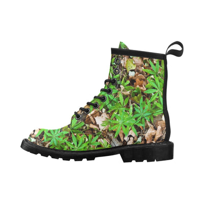 Camouflage Realistic Tree Fresh Print Women's Boots